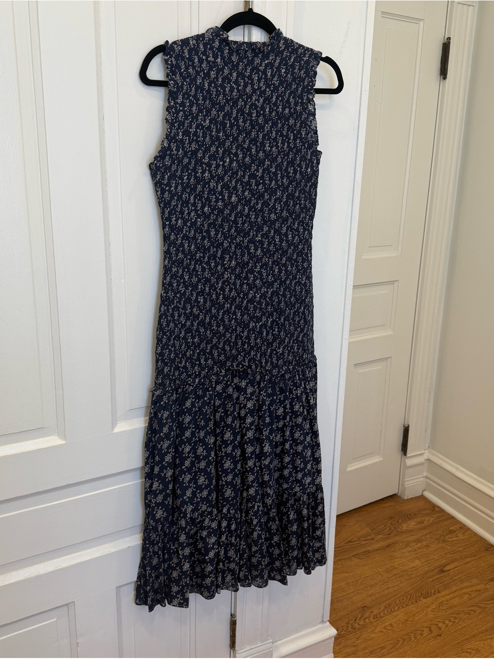 Veronica Beard Navy Floral Midi Dress - Picture 3 of 3